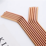 Rose Gold Stainless Steel Drinking Straw - Reusable Rose Gold Straw