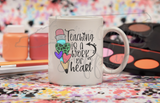 Teaching is a work of heart Sublimation Design, Teacher Sublimation Design, Teacher PNG