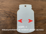 Mason Jar Acrylic Keychain Blanks - Set of 5 2.5" Diameter