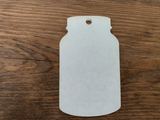 Mason Jar Acrylic Keychain Blanks - Set of 5 2.5" Diameter