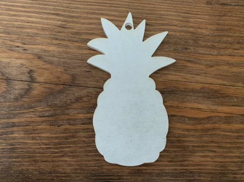 Pineapple Acrylic Keychain Blanks - Set of 5 2.5" Diameter