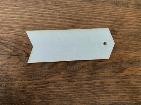 Tag Shaped Acrylic Keychain Blanks - Set of 5 2.5" Diameter