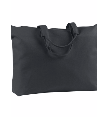 Zippered Canvas Tote Bag