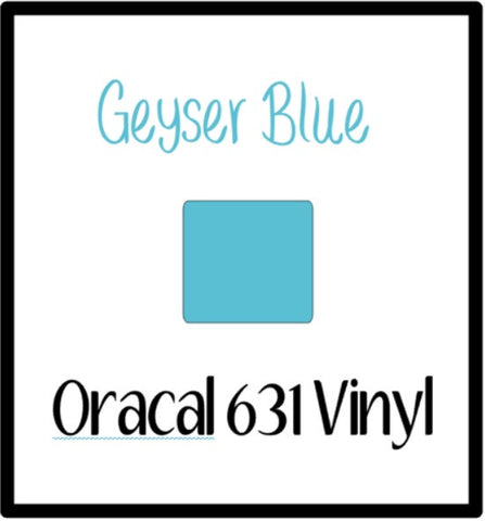 Geyser Blue Oracal 631 Removable Adhesive Vinyl 12x12" Sheet Matte Wall Decal Vinyl Geyser Blue Oracal 631 Vinyl White Oracal 631 Vinyl indoor Removable Vinyl - Carolina Crafter Supply