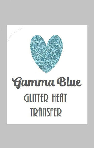 Gamma Blue Glitter Heat Transfer Vinyl 12x20" Sheets Glitter HTV Coral Glitter HTV - Carolina Crafter Supply