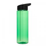 24 Oz Tritan Water Bottle Single Wall Plastic Water Bottle With Flip Down Straw.