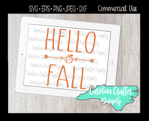 Hello Fall SVG, Fall SVG, Fall Farmhouse Design