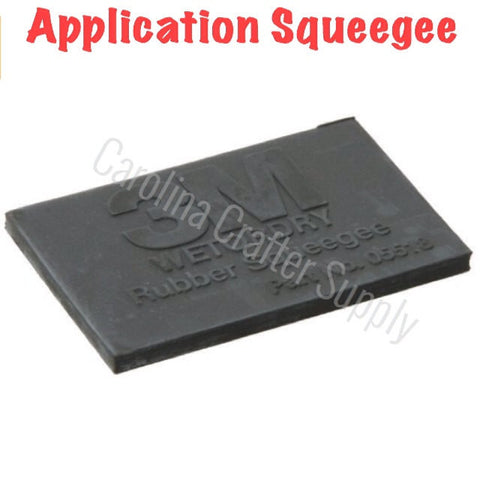 Rubber Application Squeegee 2x3" Vinyl Squeegee Wet Or Dry Squeegee 3M - Carolina Crafter Supply