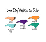 Siser EasyWeed HTV Exclusive Colors Heat Transfer Vinyl 12x15" Sheets Peach, Tennessee Orange, Robin's Egg Blue, Emerald, Bright Purple T-Shirt Iron-On Vinyl, Siser HTV - Carolina Crafter Supply