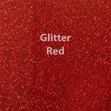 Siser Glitter HTV - 1 12x20" Red Siser Glitter HTV, Siser Glitter Heat Transfer Vinyl, Red Glitter HTV - Carolina Crafter Supply