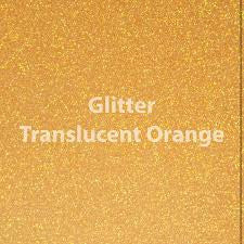 Siser Glitter HTV - 1 12x20" Translucent Orange Siser Glitter HTV, Siser Glitter Heat Transfer Vinyl, Orange Glitter HTV - Carolina Crafter Supply